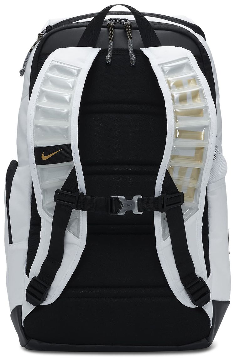 Nike Hoops Elite Backpack WhiteBlackMetallic Gold