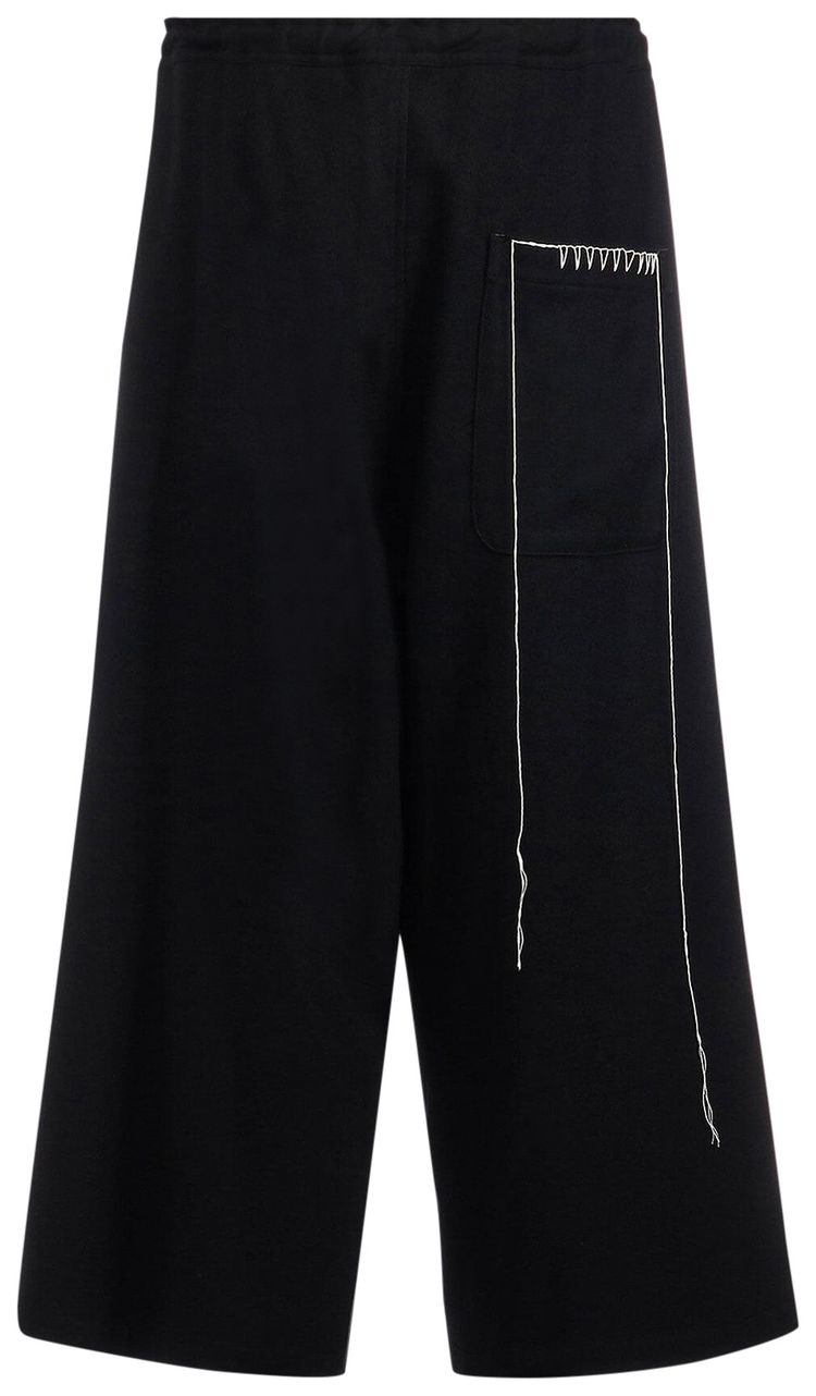 Ys Front Tuck Wide Pant Black